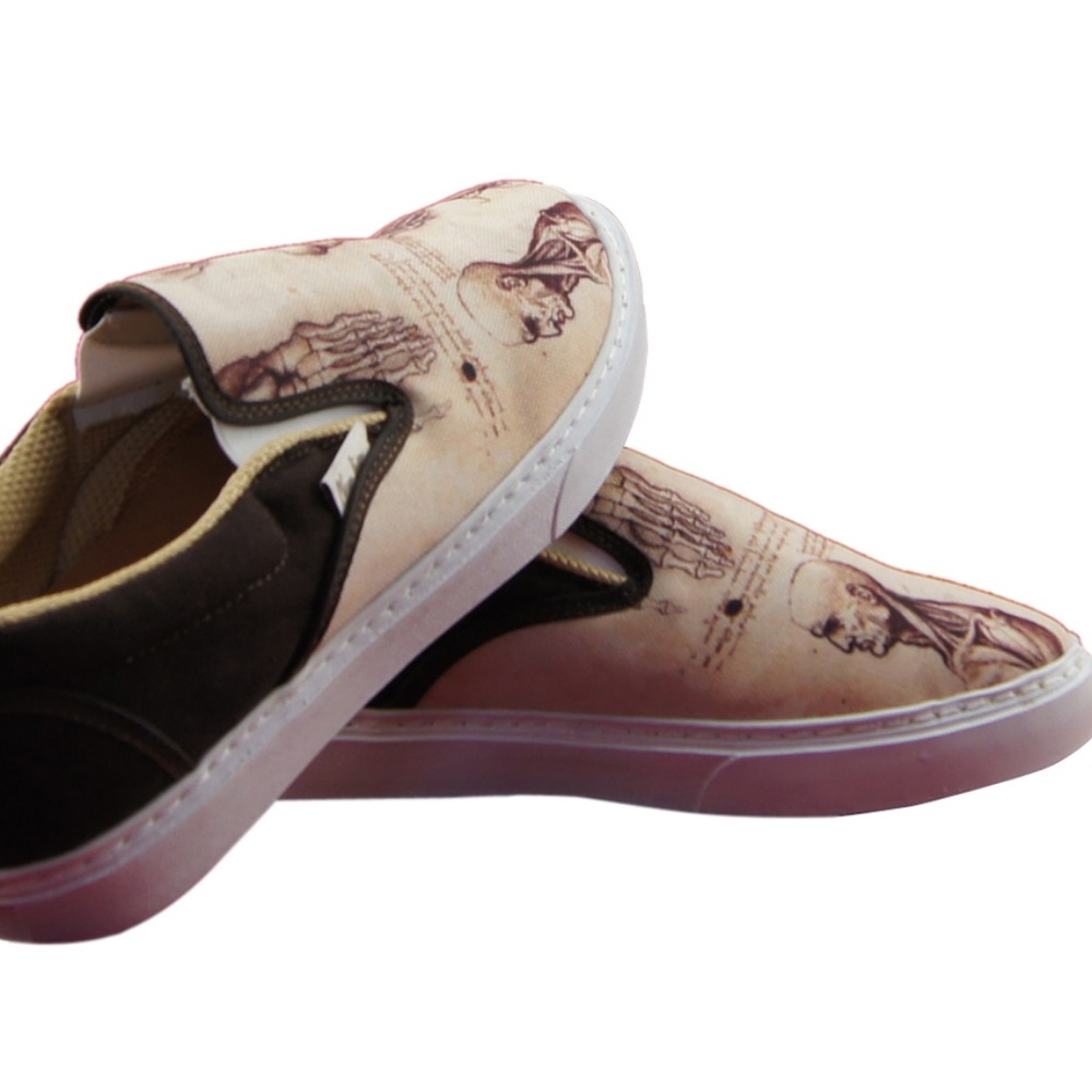 MEN'S PRINTED CANVAS SNEAKERS "LEONARDO DA VINCI" - Picture 2 of 5